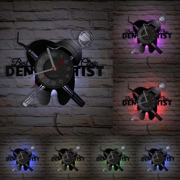 Horloge LED Dentiste moderne avec affichage lumineux