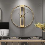 Horloge design luxe murale moderne en métal