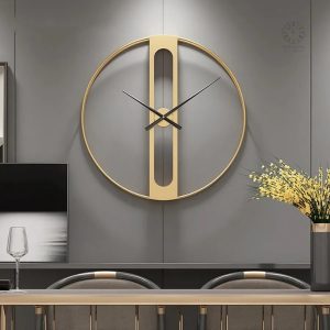 Horloge design luxe murale moderne en métal
