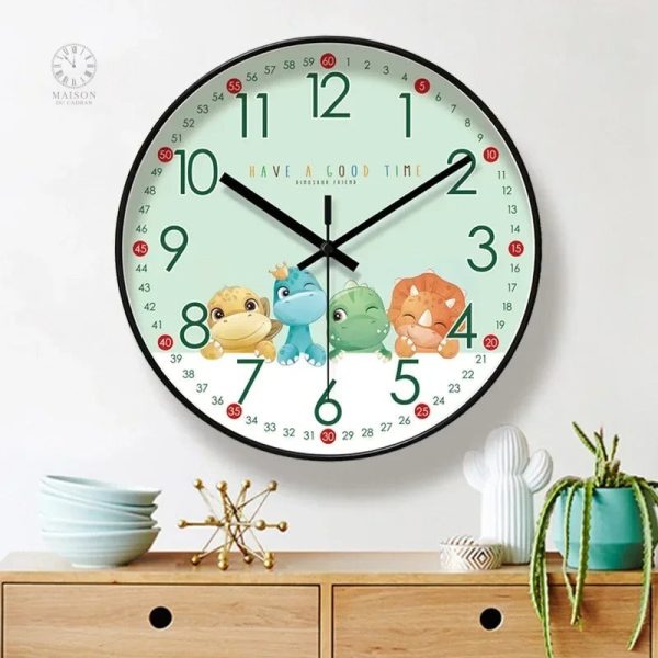horloge-dinosaure-1 Horloge dinosaure pour chambre enfant