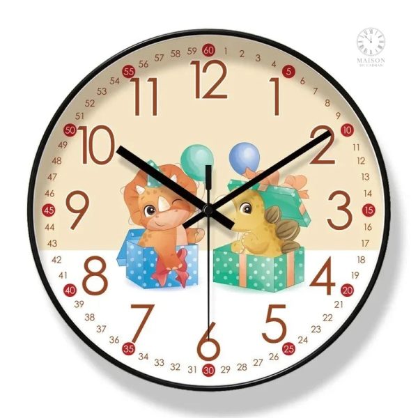 Horloge dinosaure design moderne pour chambre