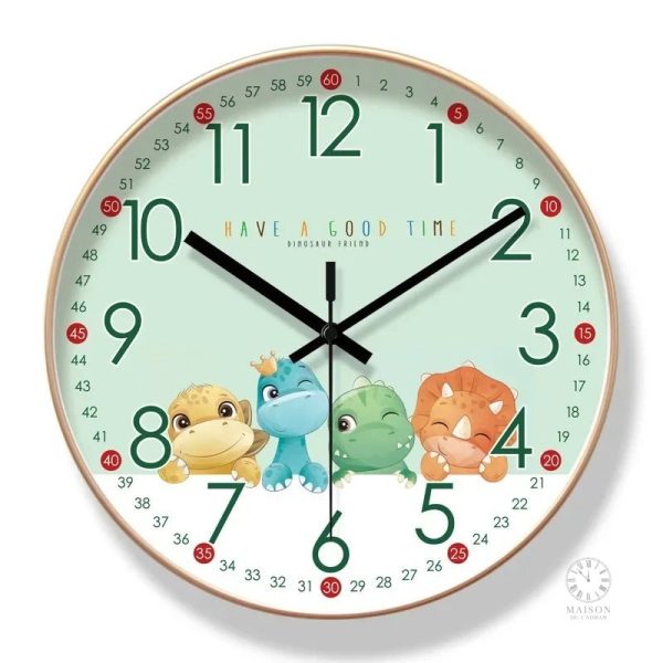 Horloge dinosaure amusante pour la chambre