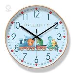 Horloge dinosaure en bois pour décoration