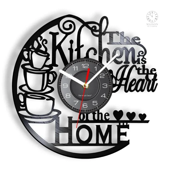horloge-disque-vinyle-1 Horloge Disque Vinyle au design rétro unique