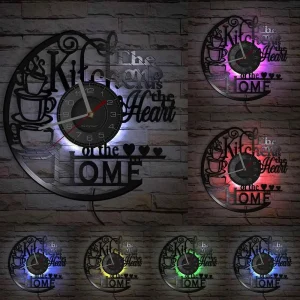 Horloge vinyle LED au design original et vintage
