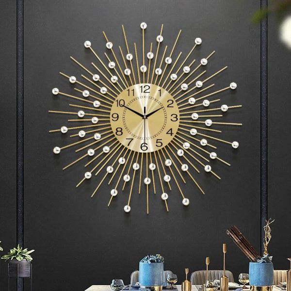 horloge-doree-1 Horloge dorée élégante et moderne pour la décoration intérieure