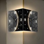 Horloge double face en design lune pour une touche artistique