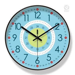 Horloge enfant avec chiffres colorés, idéale pour les petits