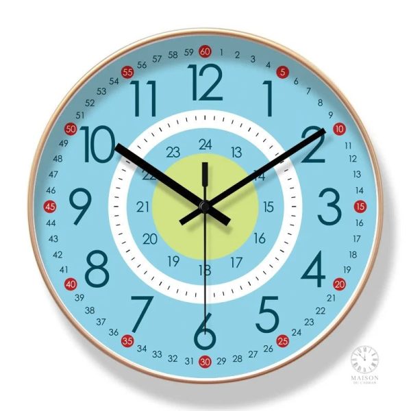 Horloge interactive pour enfants, aide à comprendre l'heure