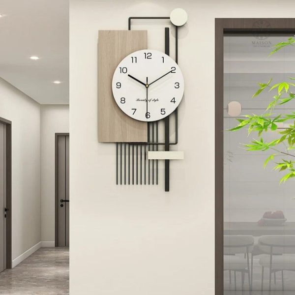 Horloge déco en bois pour intérieur