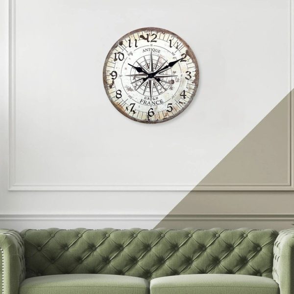 Horloge murale en Bois au style vintage