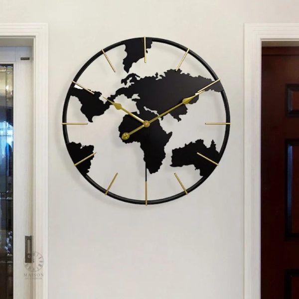 Horloge décorative en fer forgé originale