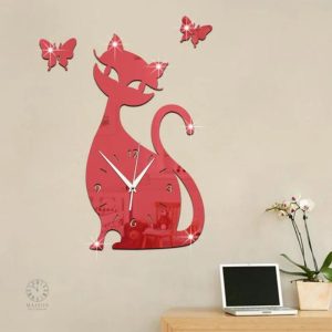 Horloge originale motif chat pour la maison