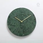 Horloge murale en marbre, style minimaliste et chic