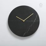 Accessoire décoratif : horloge en marbre blanc pour intérieur