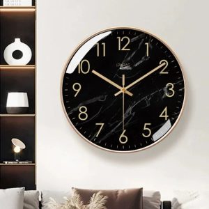 Horloge noire en marbre pour un design intérieur chic