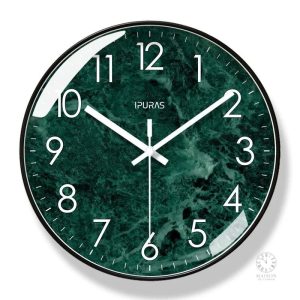 Horloge décorative en marbre noir pour toutes les pièces