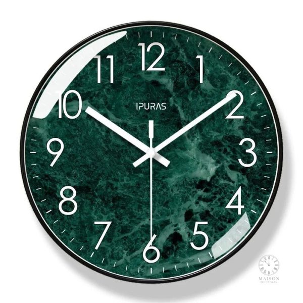Horloge décorative en marbre noir pour toutes les pièces