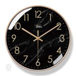 Horloge en marbre noir, parfaite pour une déco raffinée