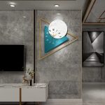 Horloge en métal design moderne murale
