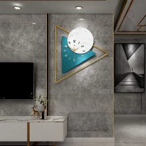 Horloge en métal design moderne murale
