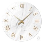 Horloge en verre chic, chiffres romains pour décoration intérieure