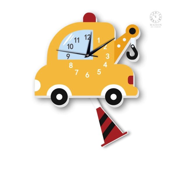Horloge enfant avec pendule en forme de personnage