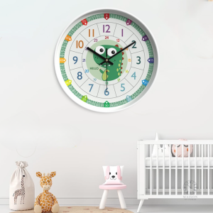 Horloge enfant dinosaure colorée et ludique