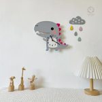 Horloge enfant dinosaure mignon pour chambre d'enfant