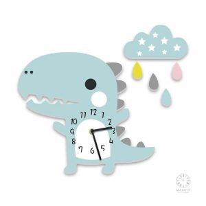 Horloge enfantine avec motif de dinosaure amusant