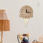 Horloge pour enfants en forme de glace, pratique et amusante