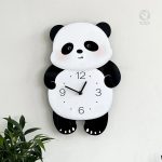 Horloge enfant panda colorée et ludique pour la chambre