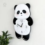 Horloge enfant à motif panda, idéale pour apprendre l'heure