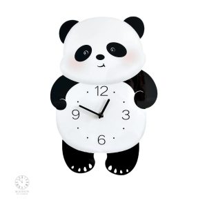 Horloge murale panda, accessoire décoratif pour enfants