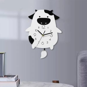 Pendule vache pour chambre d'enfant