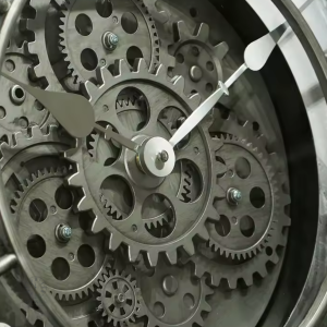 Horloge décorative en métal, style engrenage, ajout contemporain à votre espace