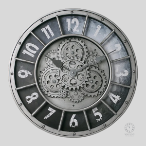 Horloge industrielle à engrenages au design vintage