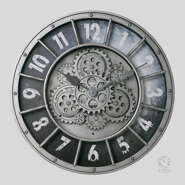 horloge-engrenage-industrielle-1 Horloge industrielle à engrenages au design vintage