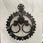 Horloge murale à engrenages décorative