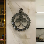 Horloge murale en style engrenage moderne