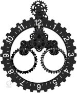 Horloge murale unique avec effet engrenage
