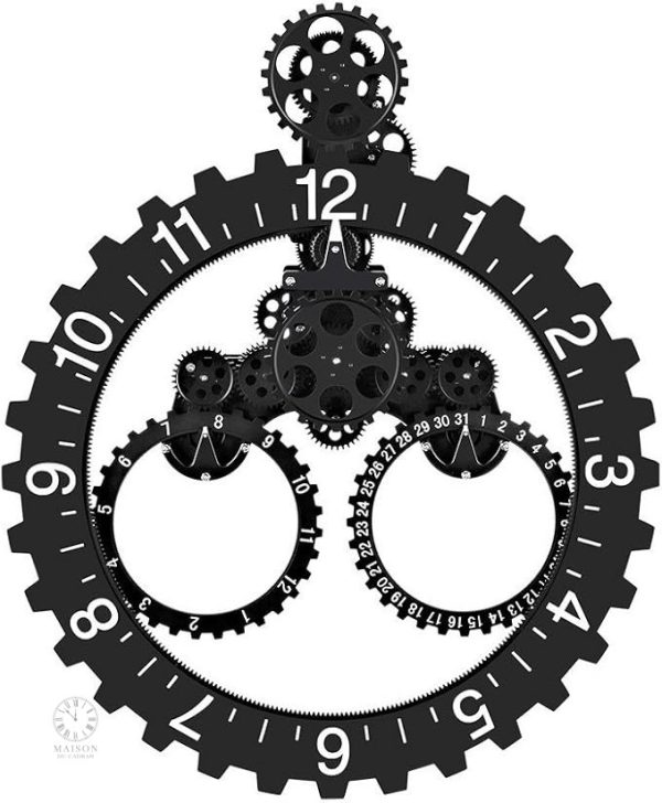 Horloge murale unique avec effet engrenage