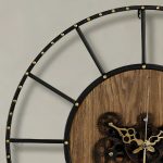 Horloge murale avec mécanisme d'engrenage tournant