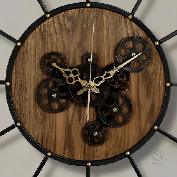 Horloge décorative engrenage pour intérieur stylé