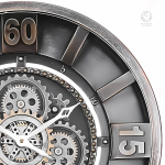 Horloge rétro avec finition en métal et bois