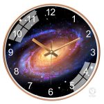 Horloge murale design galaxie étoilée