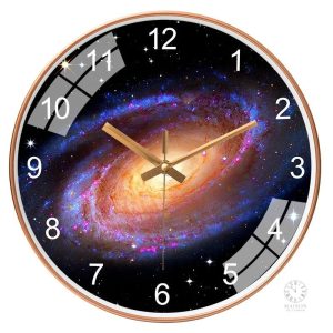 Horloge murale design galaxie étoilée