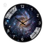 Horloge décorative avec motif galaxie