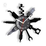 Horloge vinyle Garage au design vintage