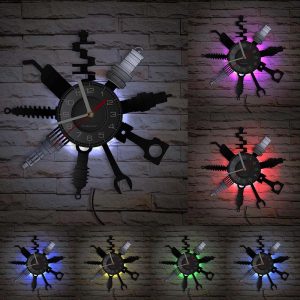 Horloge LED Garage moderne avec affichage numérique clair